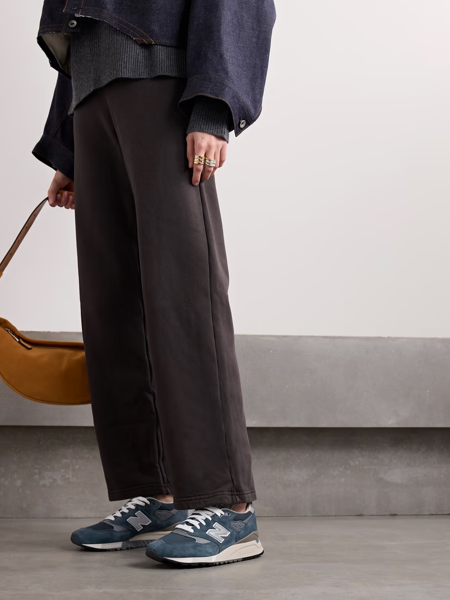 998 Core rubber-trimmed leather, mesh and suede sneakers 998 Core rubber-trimmed leather, mesh and suede sneakers