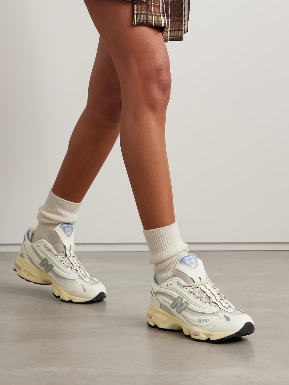 1000 rubber-trimmed leather and ripstop sneakers 1000 rubber-trimmed leather and ripstop sneakers