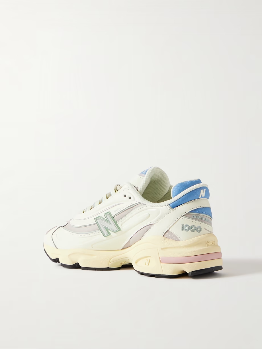 1000 rubber-trimmed leather and ripstop sneakers 1000 rubber-trimmed leather and ripstop sneakers