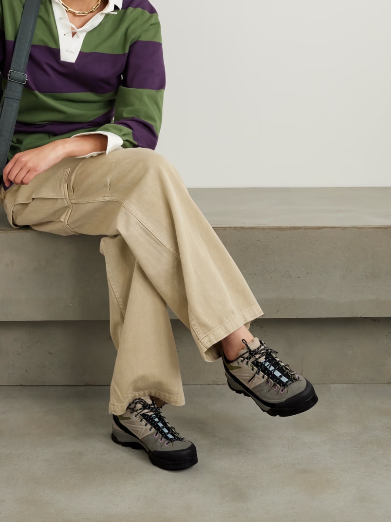 X-Alp mesh- and leather-trimmed suede sneakers X-Alp mesh- and leather-trimmed suede sneakers