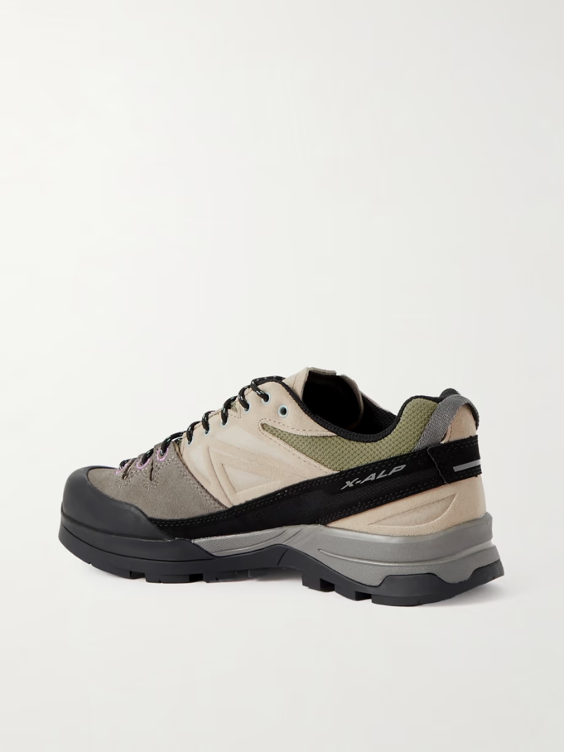 X-Alp mesh- and leather-trimmed suede sneakers X-Alp mesh- and leather-trimmed suede sneakers