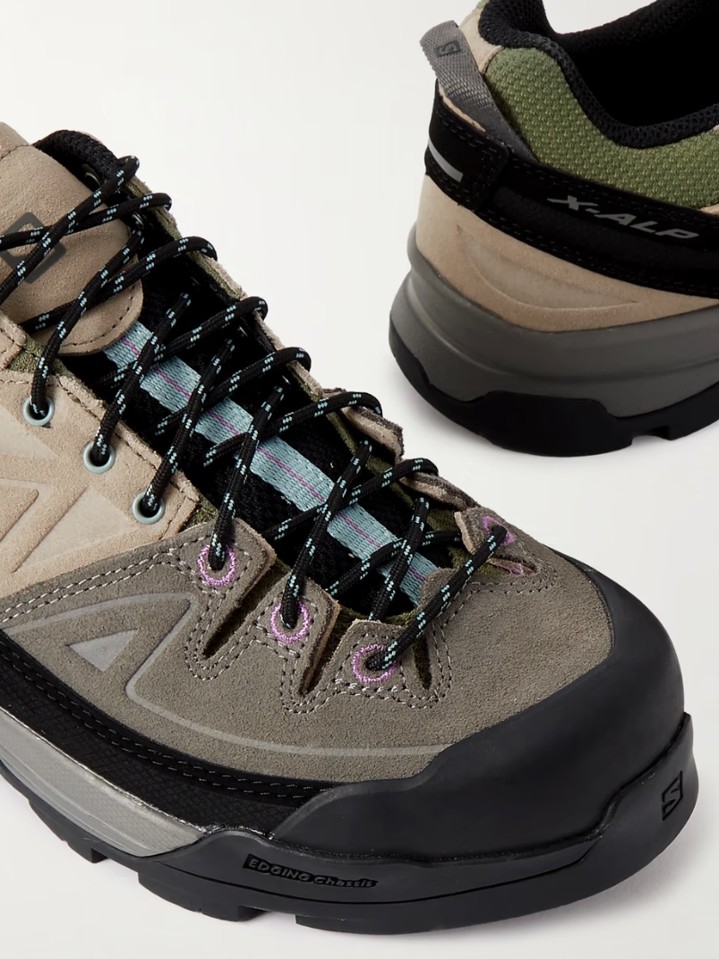 X-Alp mesh- and leather-trimmed suede sneakers X-Alp mesh- and leather-trimmed suede sneakers