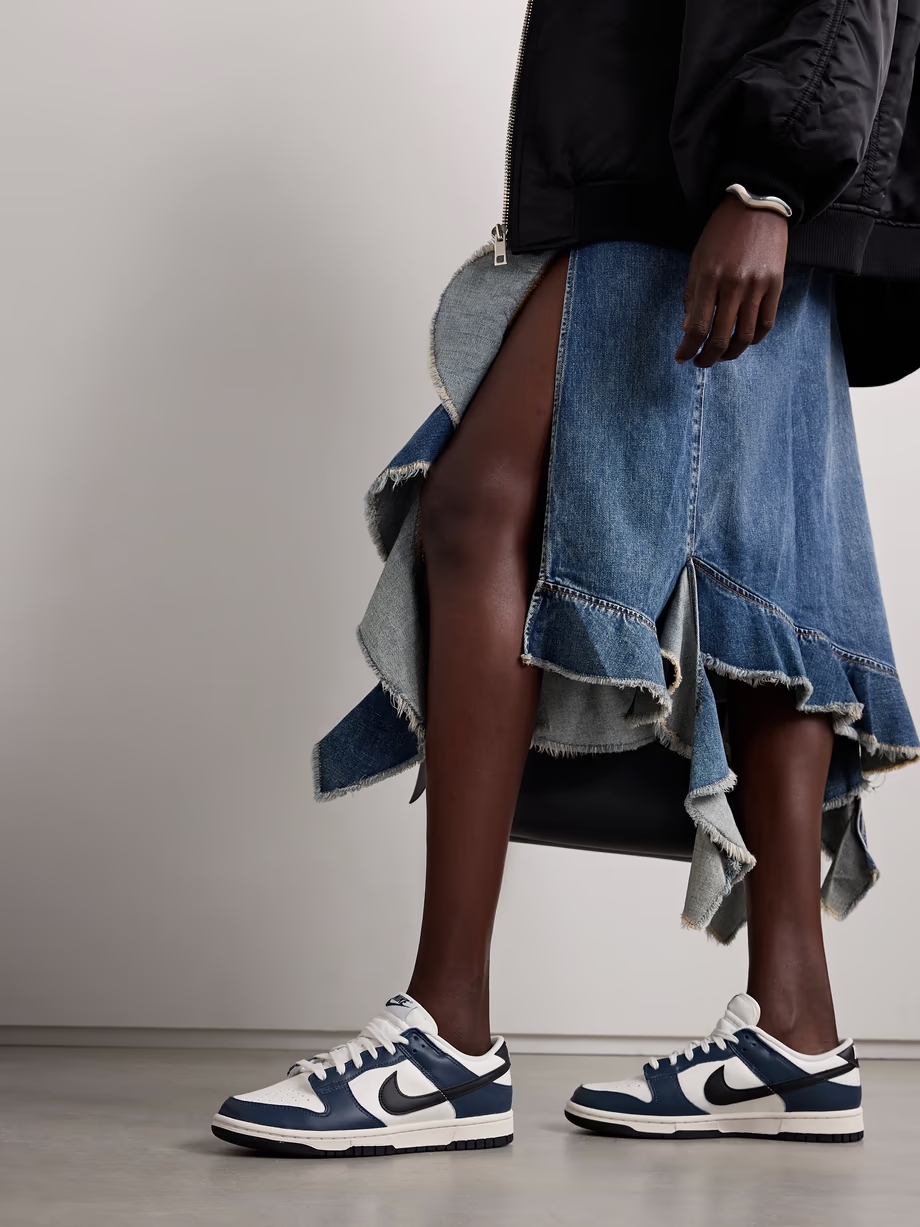 Dunk Low leather sneakers