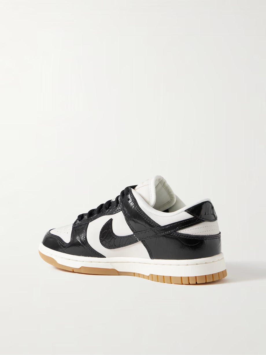 Dunk Low croc-effect leather and suede sneakers Dunk Low croc-effect leather and suede sneakers