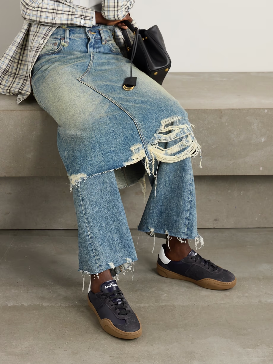 Bars leather and suede sneakers Bars leather and suede sneakers