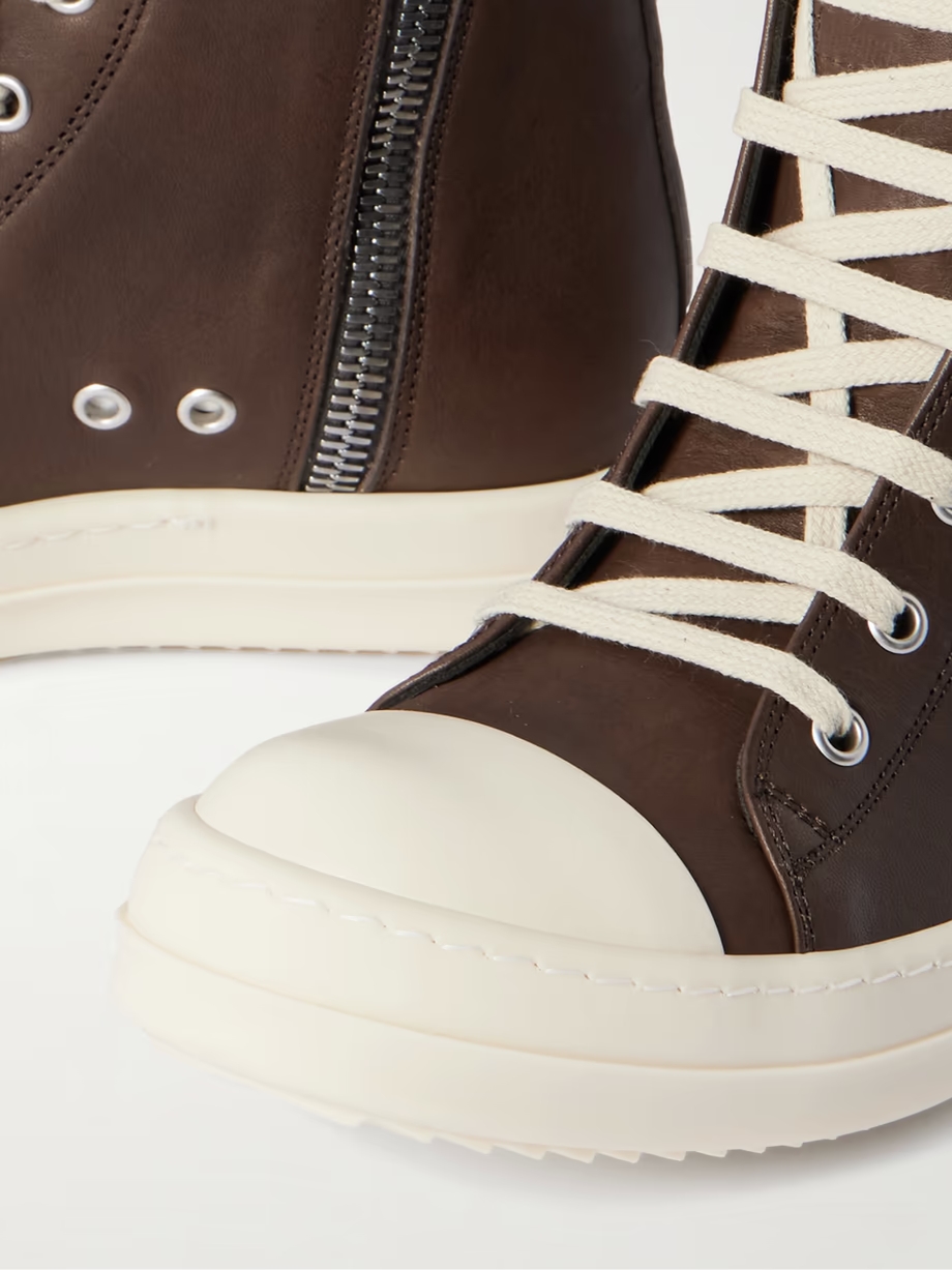 Leather high-top sneakers Leather high-top sneakers