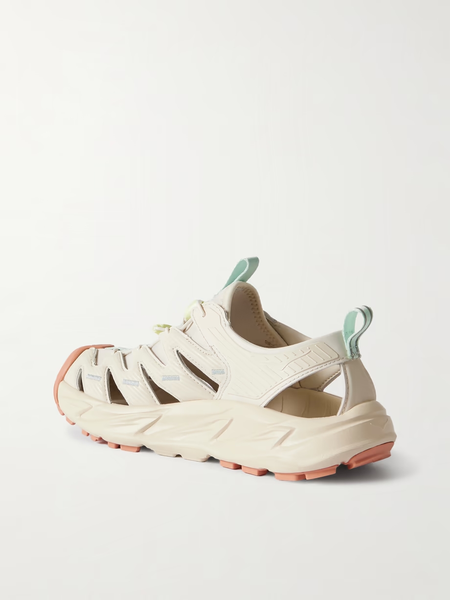 Hopara cutout rubber-trimmed mesh sandals Hopara cutout rubber-trimmed mesh sandals