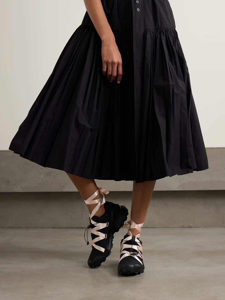 + Sandy Liang Speedcross satin, rubber and mesh-trimmed ripstop sneakers + Sandy Liang Speedcross satin, rubber and mesh-trimmed ripstop sneakers