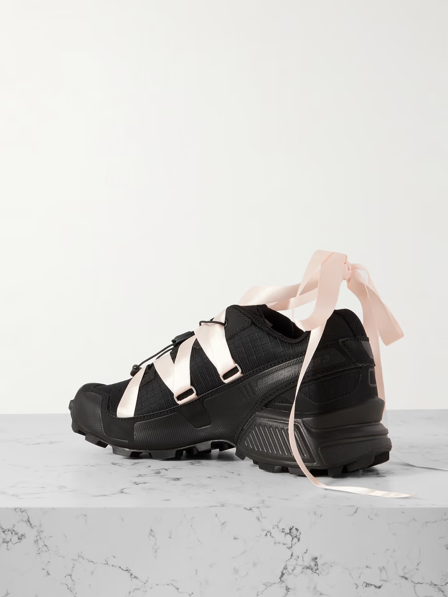 + Sandy Liang Speedcross satin, rubber and mesh-trimmed ripstop sneakers + Sandy Liang Speedcross satin, rubber and mesh-trimmed ripstop sneakers