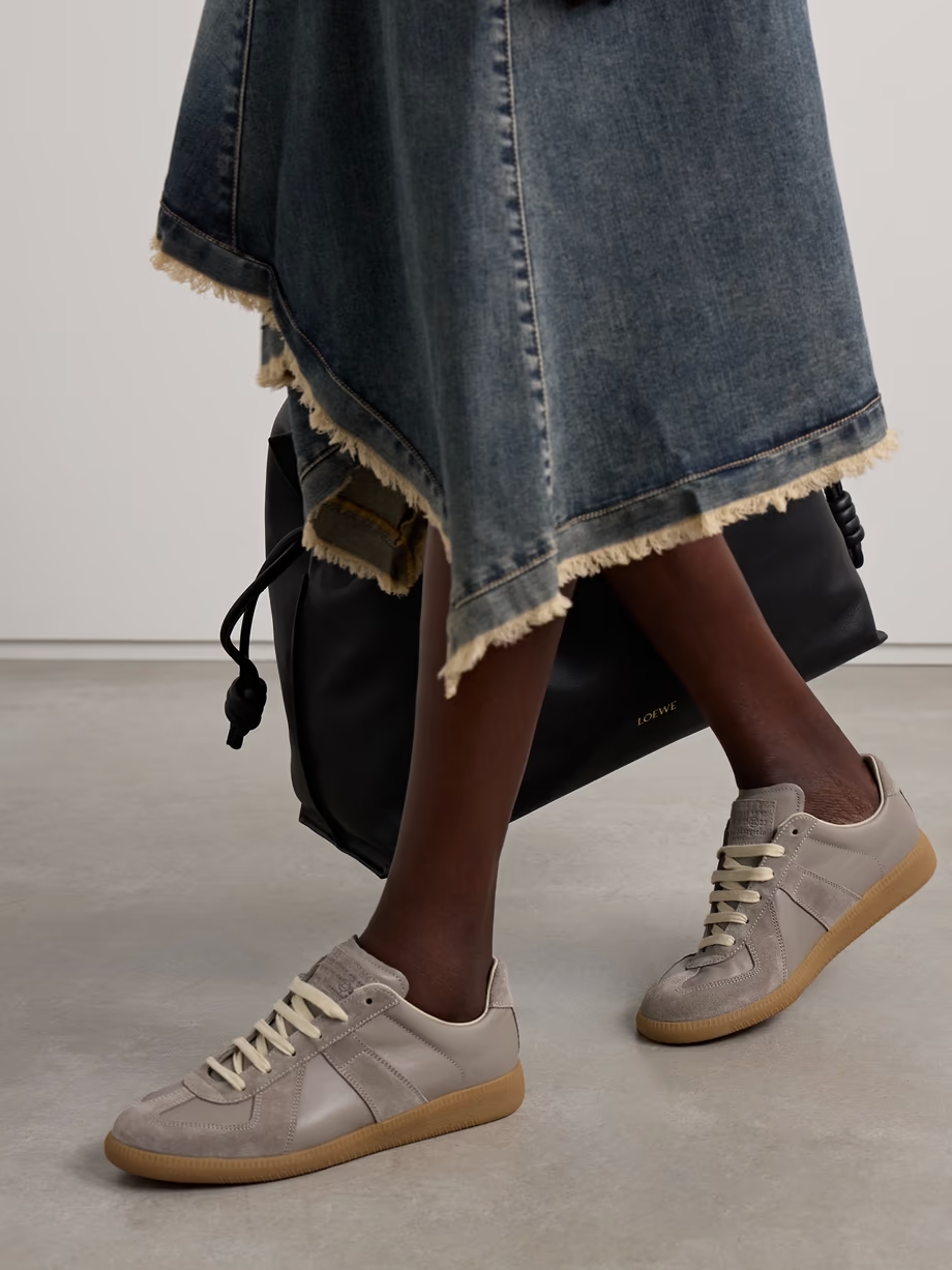 Replica suede and leather sneakers Replica suede and leather sneakers