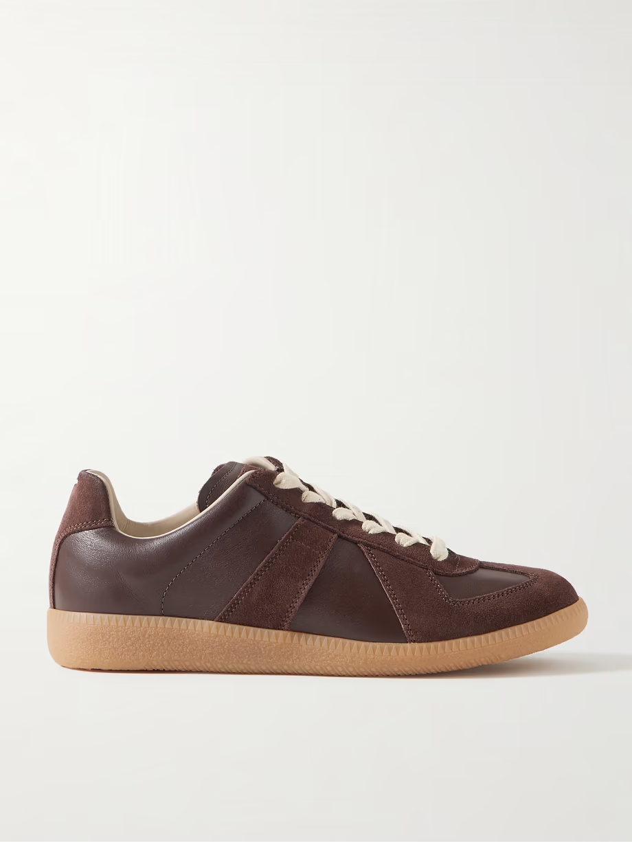 Replica suede and leather sneakers Replica suede and leather sneakers