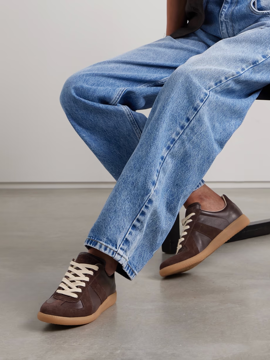 Replica suede and leather sneakers Replica suede and leather sneakers