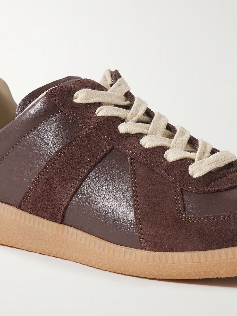 Replica suede and leather sneakers Replica suede and leather sneakers