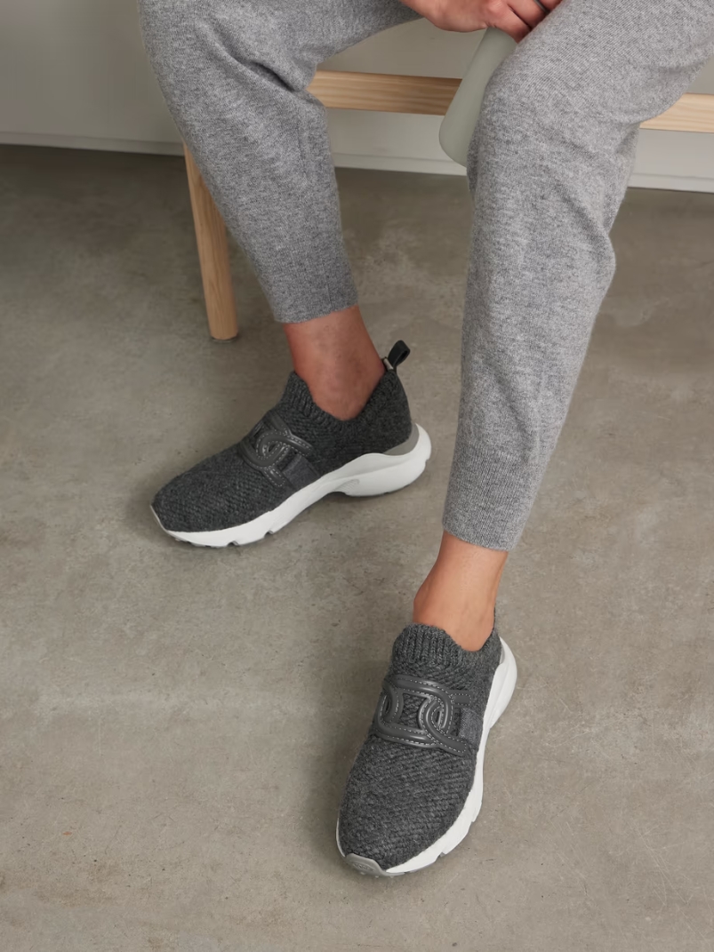 Kate rubber-trimmed wool-blend slip-on sneakers Kate rubber-trimmed wool-blend slip-on sneakers