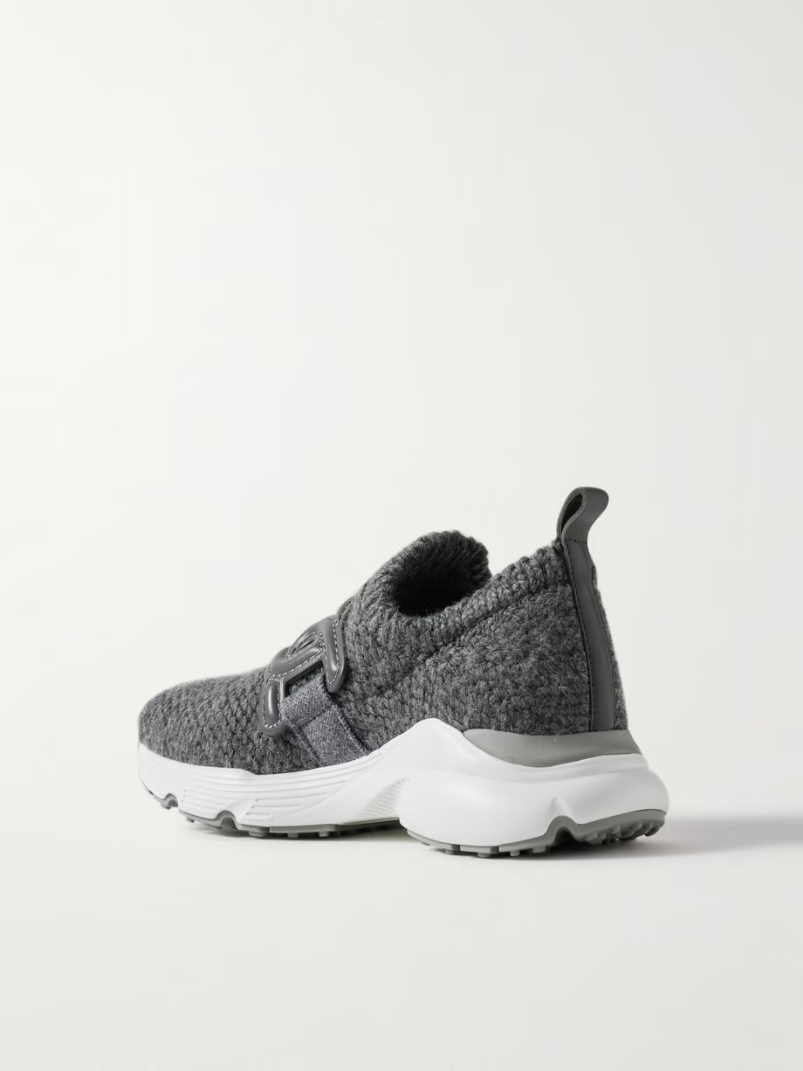 Kate rubber-trimmed wool-blend slip-on sneakers Kate rubber-trimmed wool-blend slip-on sneakers
