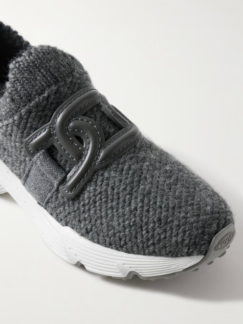 Kate rubber-trimmed wool-blend slip-on sneakers Kate rubber-trimmed wool-blend slip-on sneakers