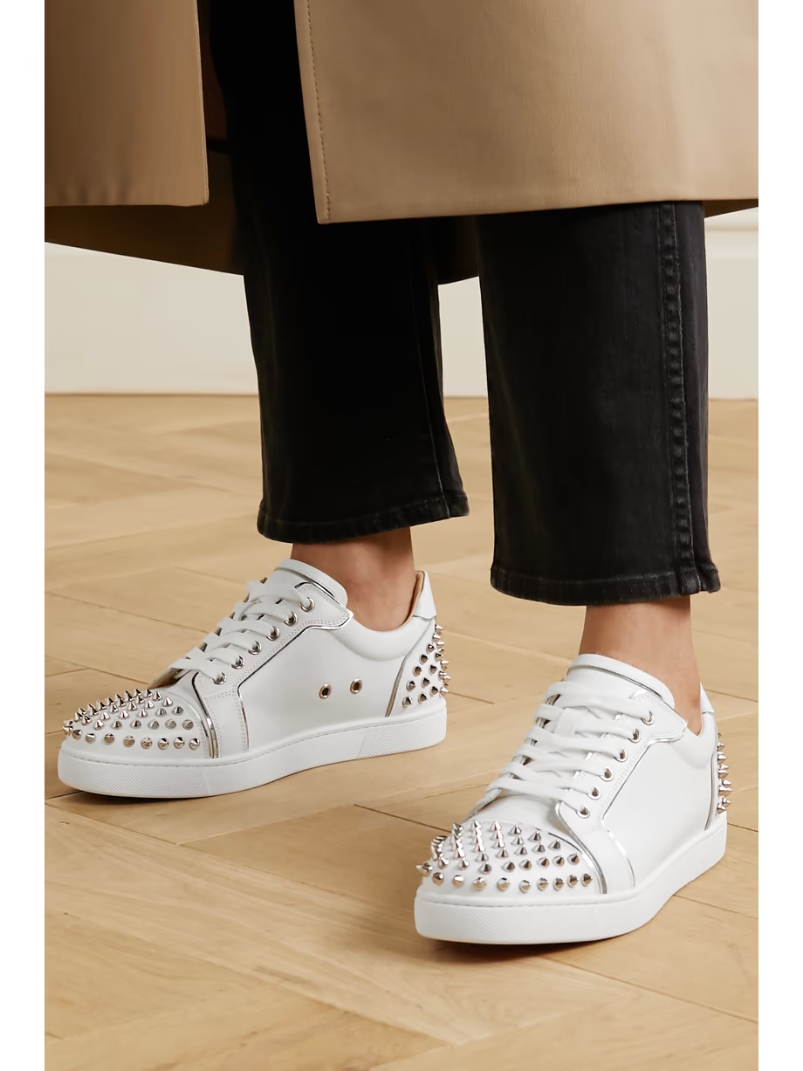 Vieira 2 embellished leather sneakers Vieira 2 embellished leather sneakers