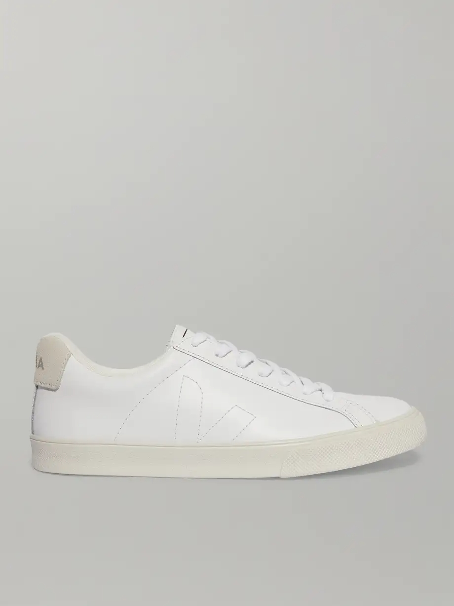 + NET SUSTAIN Esplar suede-trimmed leather sneakers + NET SUSTAIN Esplar suede-trimmed leather sneakers