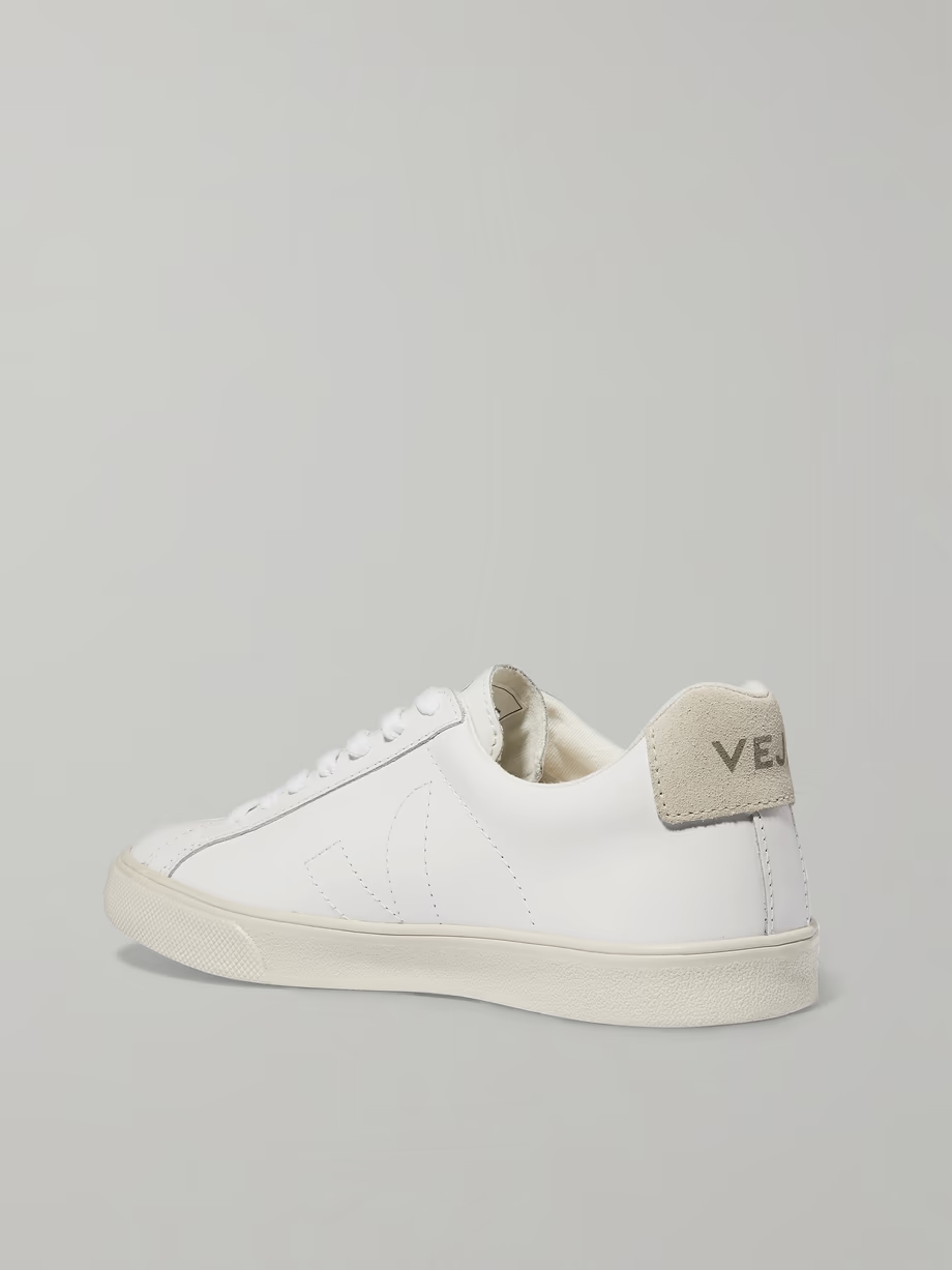 + NET SUSTAIN Esplar suede-trimmed leather sneakers + NET SUSTAIN Esplar suede-trimmed leather sneakers