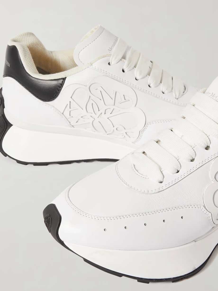 Sprint Runner embossed two-tone leather exaggerated-sole sneakers Sprint Runner embossed two-tone leather exaggerated-sole sneakers