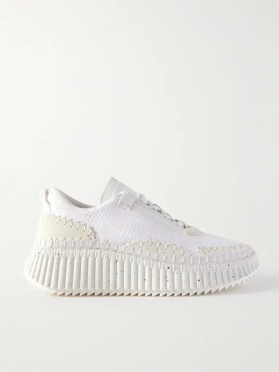 Nama embroidered suede and recycled mesh sneakers Nama embroidered suede and recycled mesh sneakers