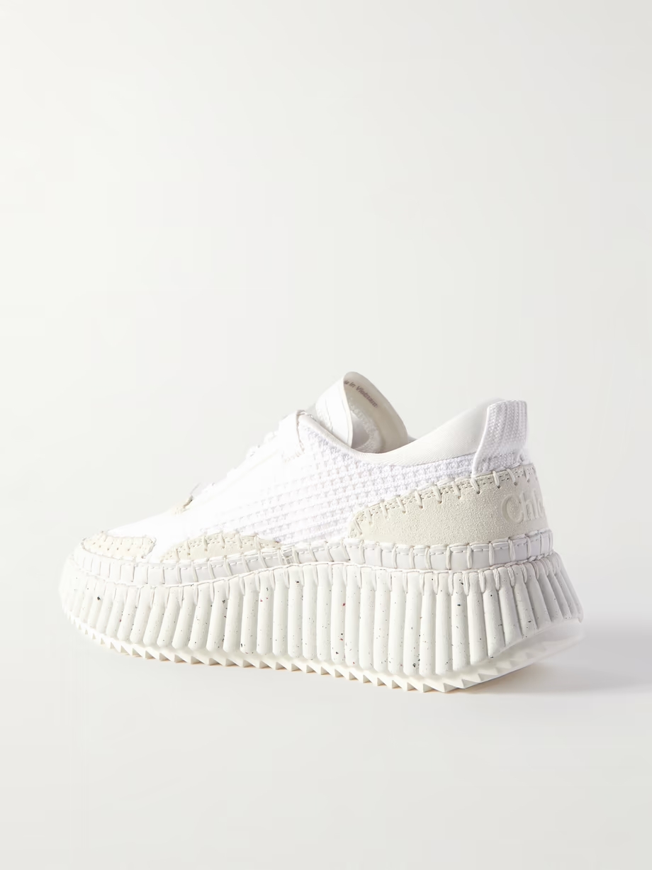 Nama embroidered suede and recycled mesh sneakers Nama embroidered suede and recycled mesh sneakers