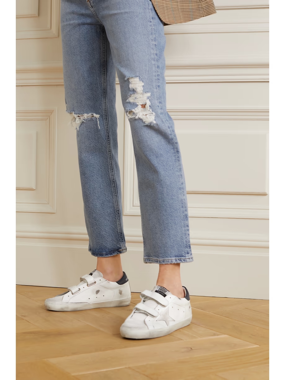 Old School distressed leather sneakers Old School distressed leather sneakers