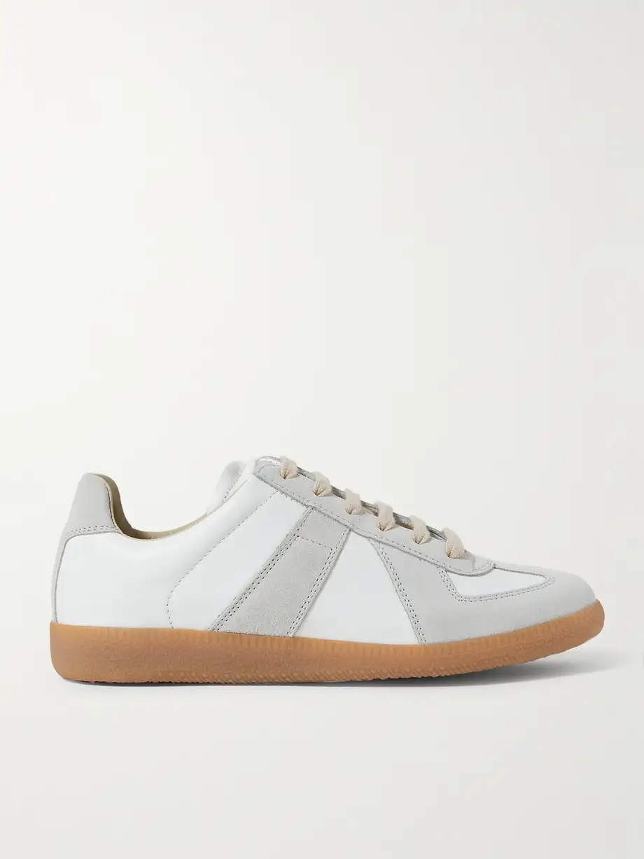 Replica leather and suede sneakers Replica leather and suede sneakers