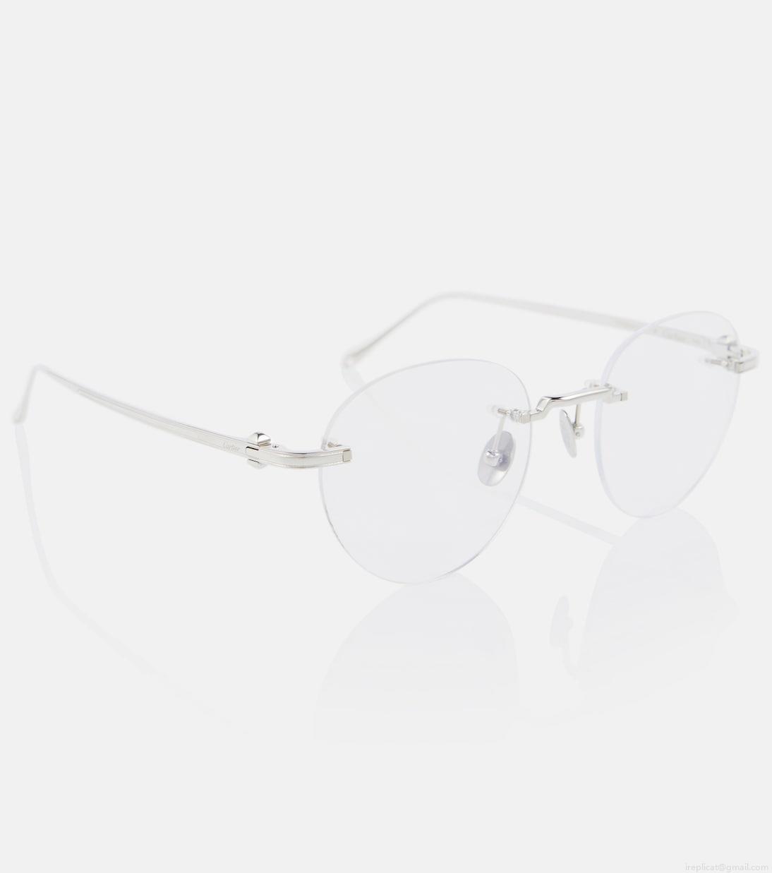 Cartier Eyewear CollectionPasha de Cartier round glasses Cartier Eyewear CollectionPasha de Cartier round glasses