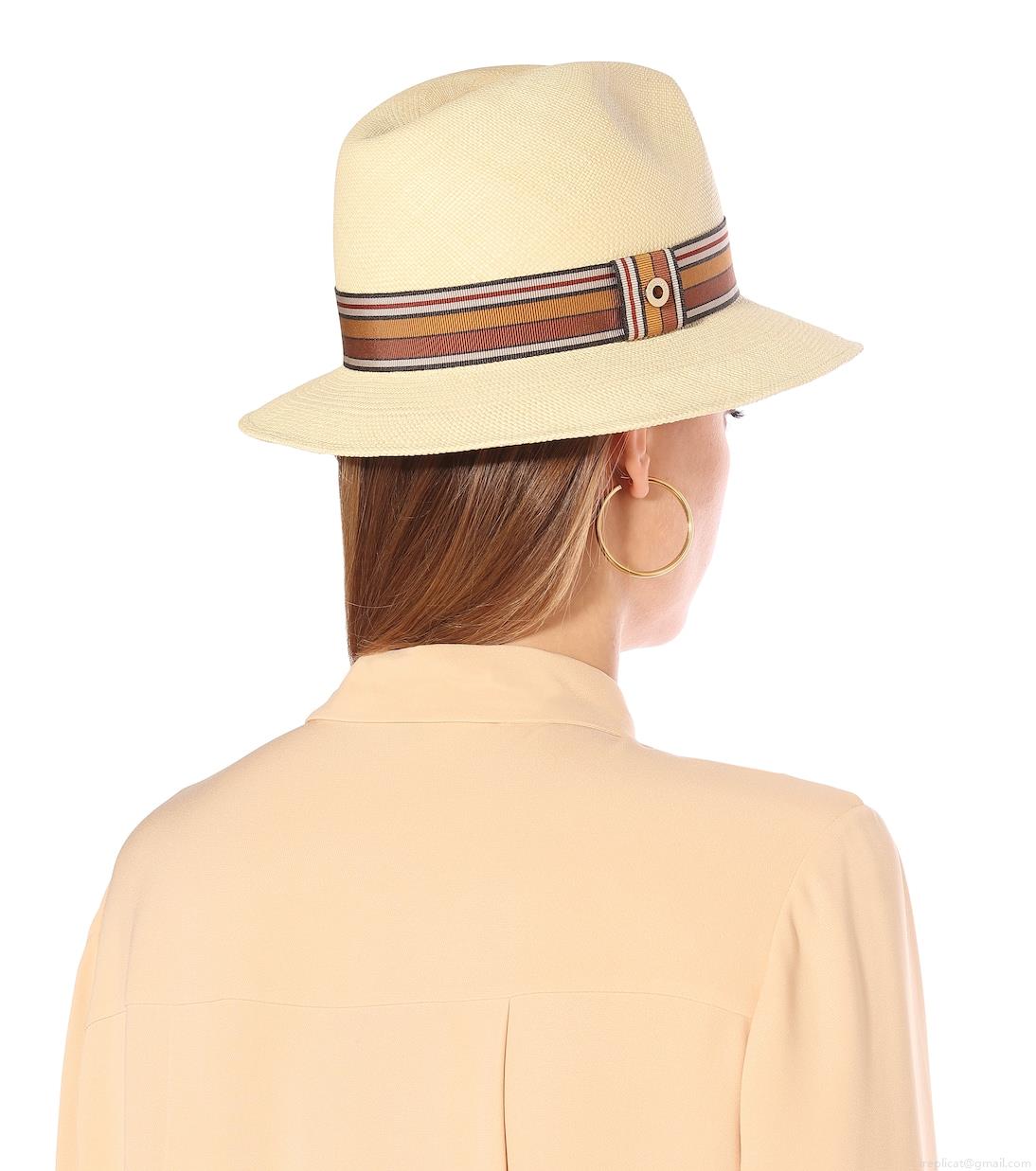 Loro PianaThe Suitcase Stripe straw fedora Loro PianaThe Suitcase Stripe straw fedora