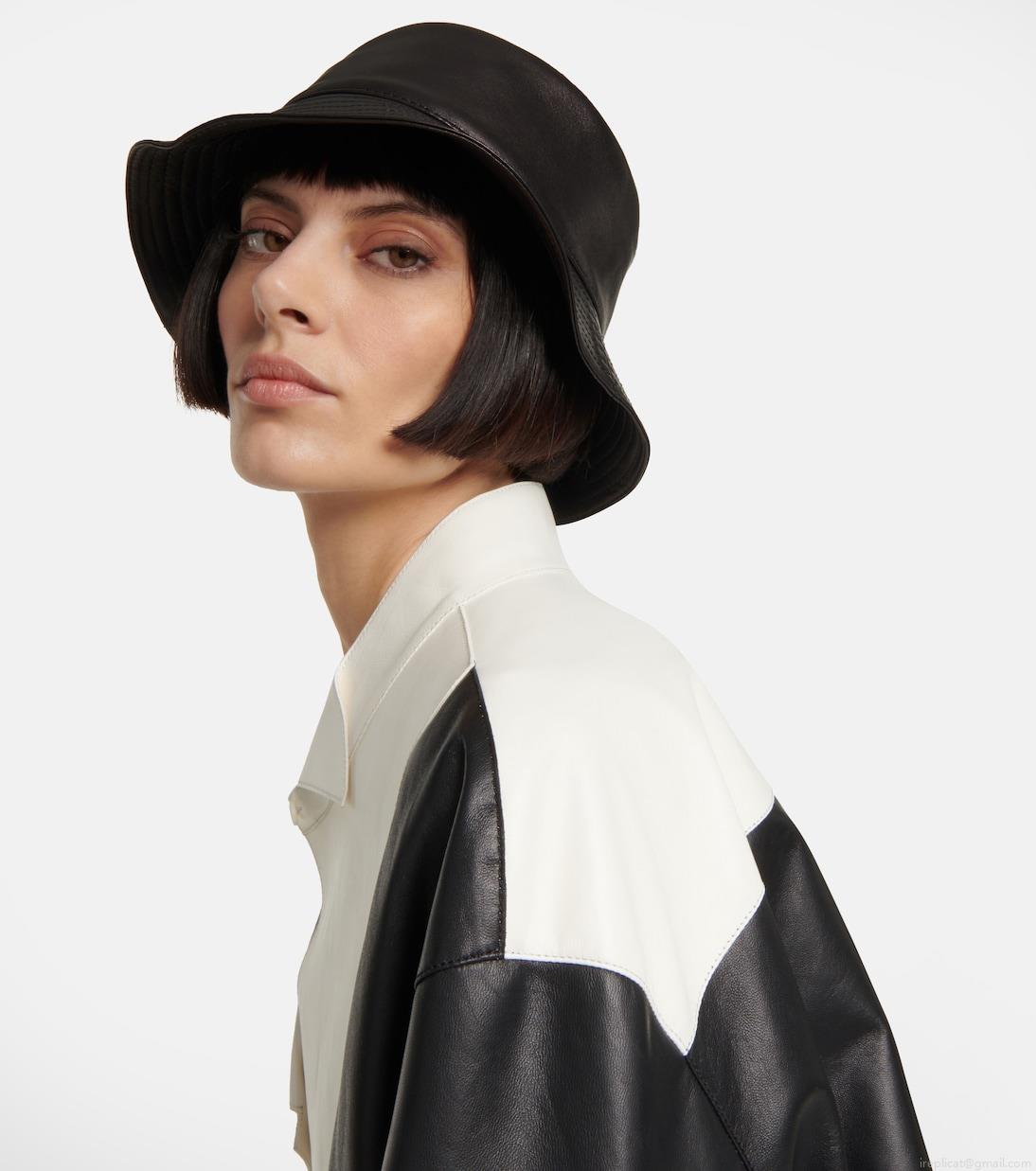 LoeweLeather bucket hat LoeweLeather bucket hat