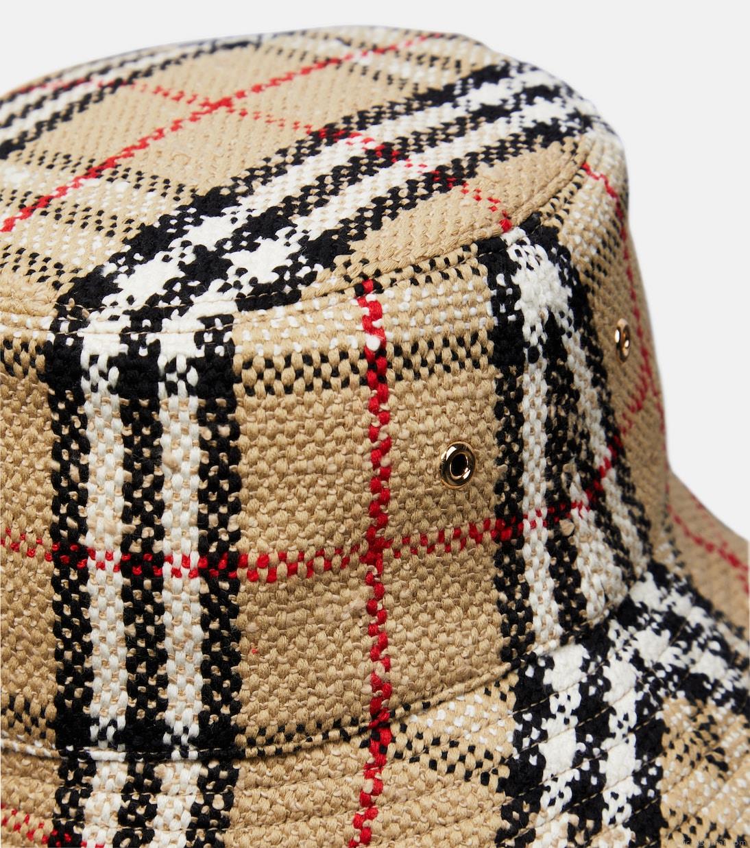BurberryVintage Check bouclé bucket hat BurberryVintage Check bouclé bucket hat