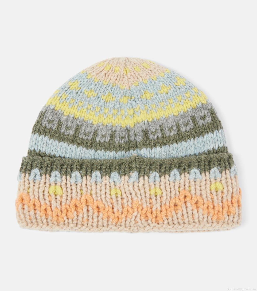 LoeweLeather-trimmed wool beanie