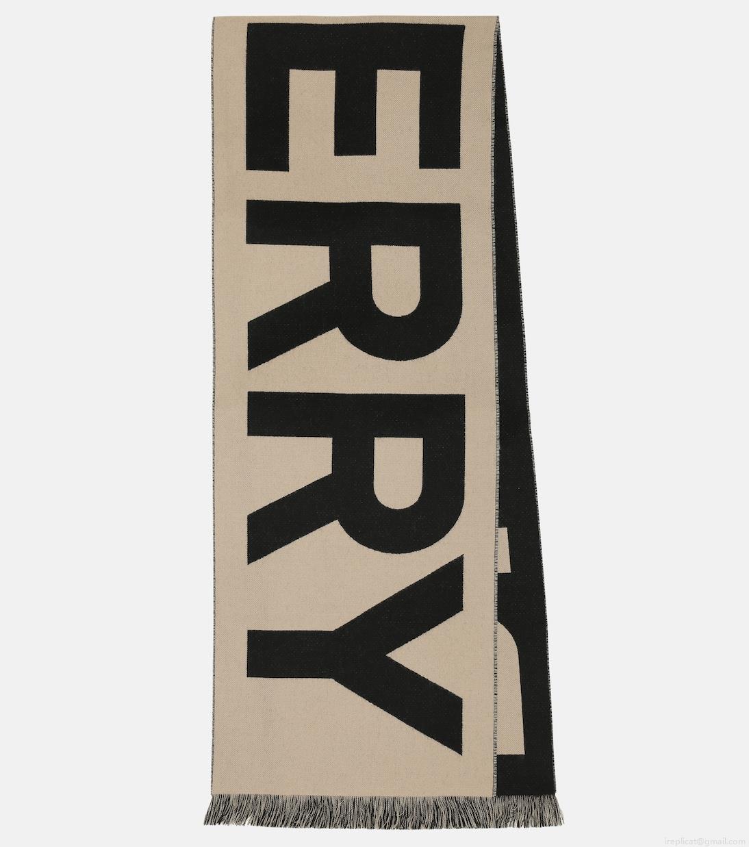 BurberryLogo wool scarf BurberryLogo wool scarf