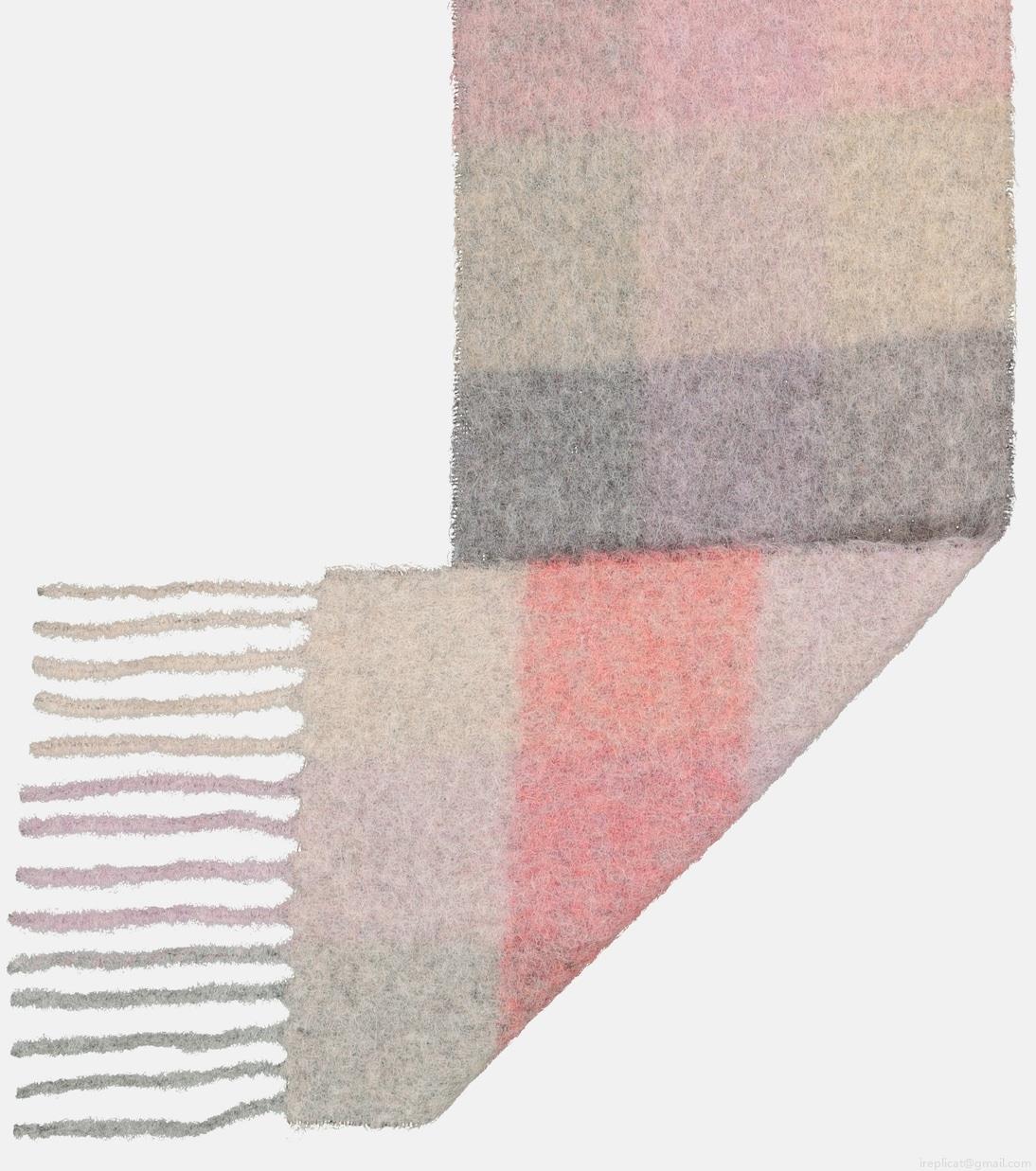 Acne StudiosChecked alpaca wool-blend scarf Acne StudiosChecked alpaca wool-blend scarf