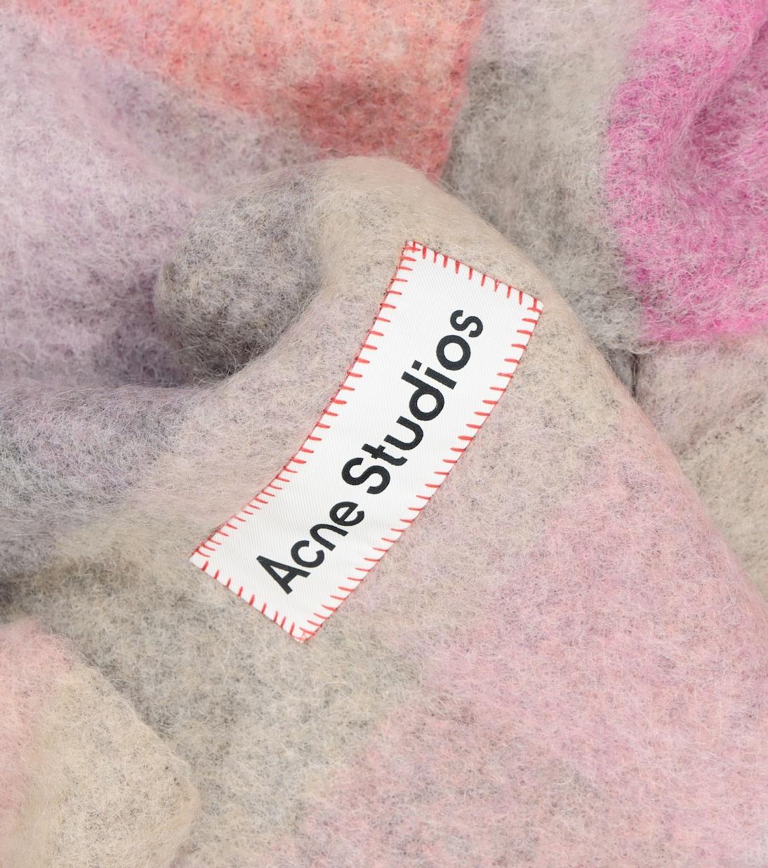 Acne StudiosChecked alpaca wool-blend scarf Acne StudiosChecked alpaca wool-blend scarf