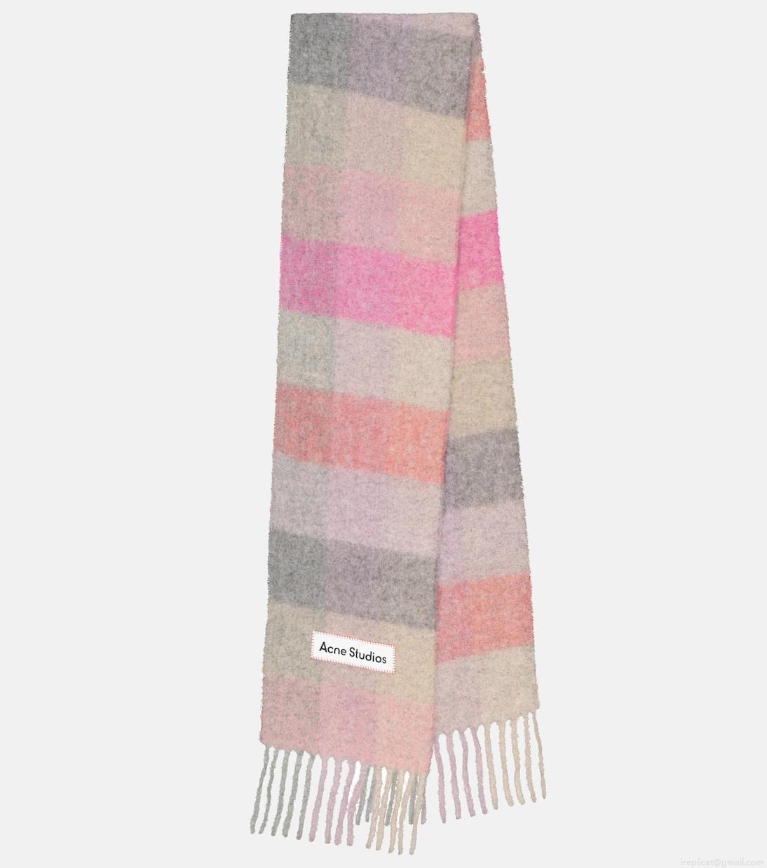 Acne StudiosChecked alpaca wool-blend scarf Acne StudiosChecked alpaca wool-blend scarf