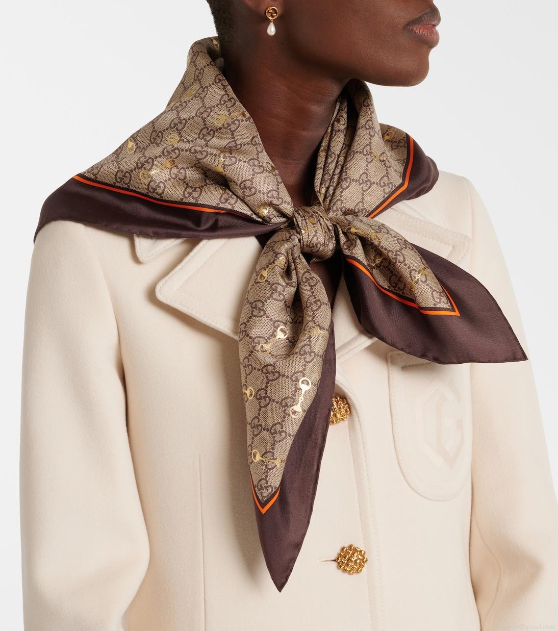 GucciGG printed silk scarf GucciGG printed silk scarf