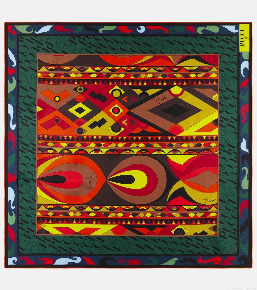 PucciPrinted silk twill scarf PucciPrinted silk twill scarf