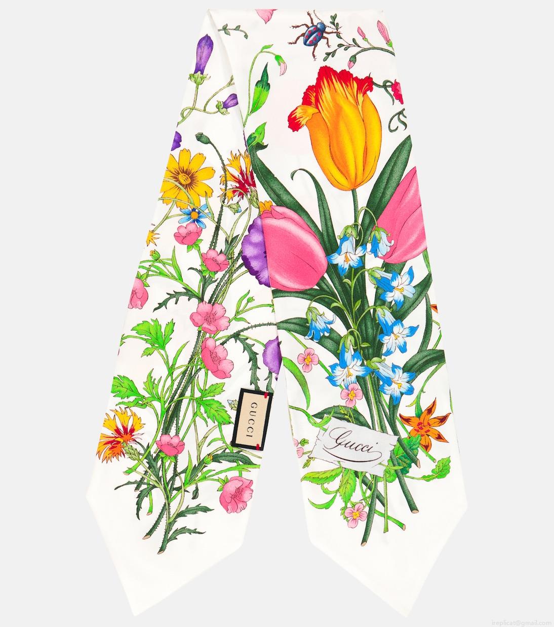 GucciFloral silk scarf GucciFloral silk scarf