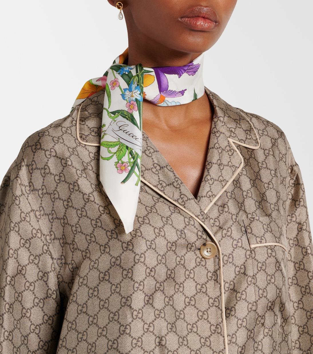 GucciFloral silk scarf GucciFloral silk scarf