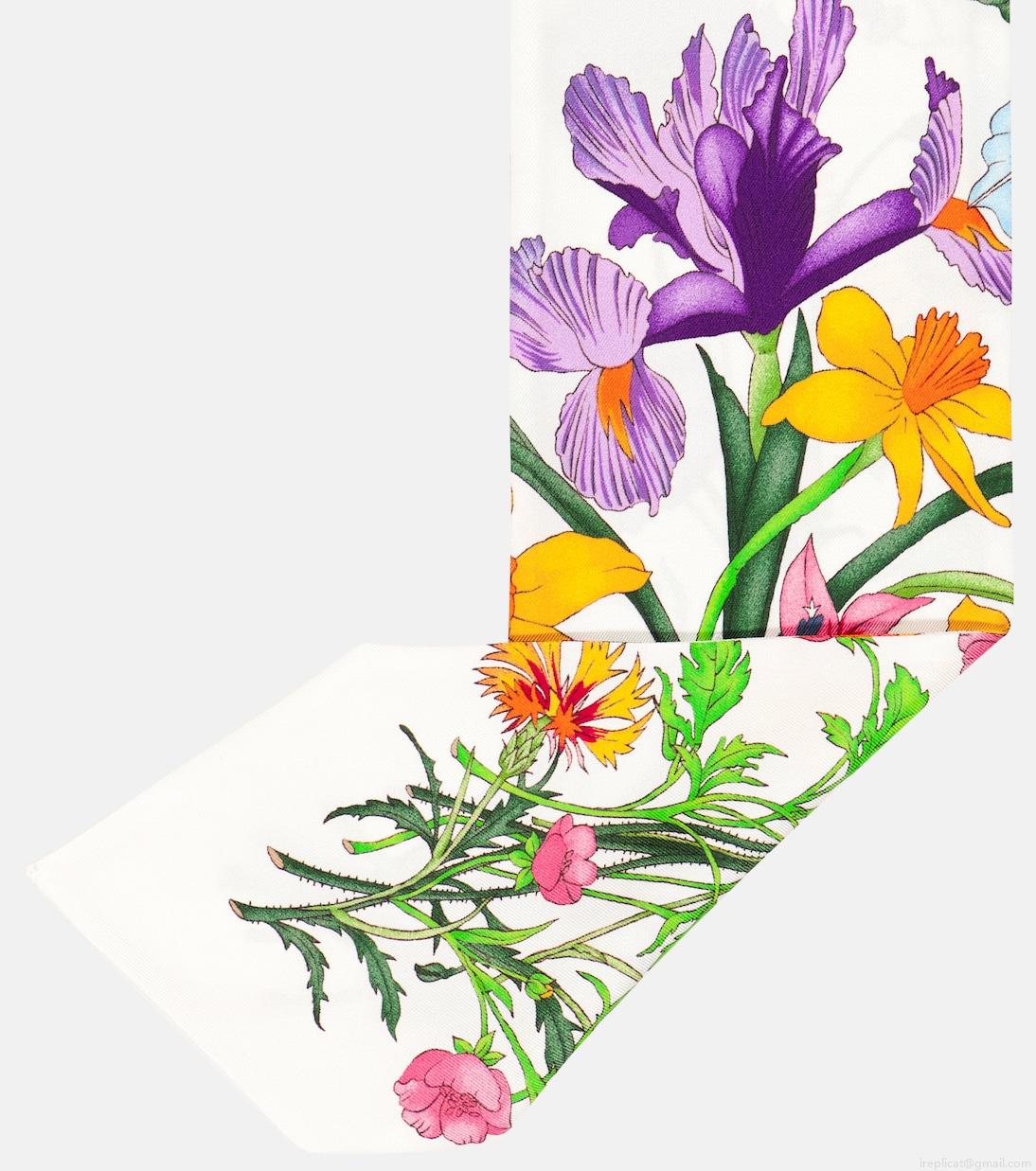 GucciFloral silk scarf GucciFloral silk scarf