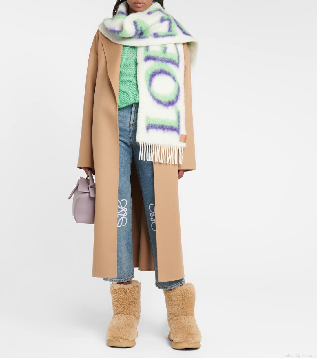 LoeweIntarsia wool-blend scarf LoeweIntarsia wool-blend scarf