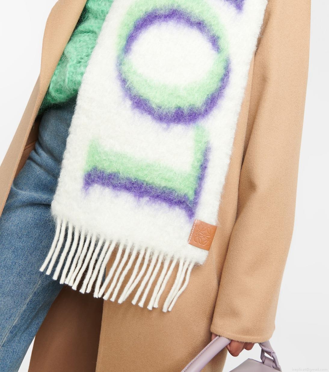 LoeweIntarsia wool-blend scarf LoeweIntarsia wool-blend scarf