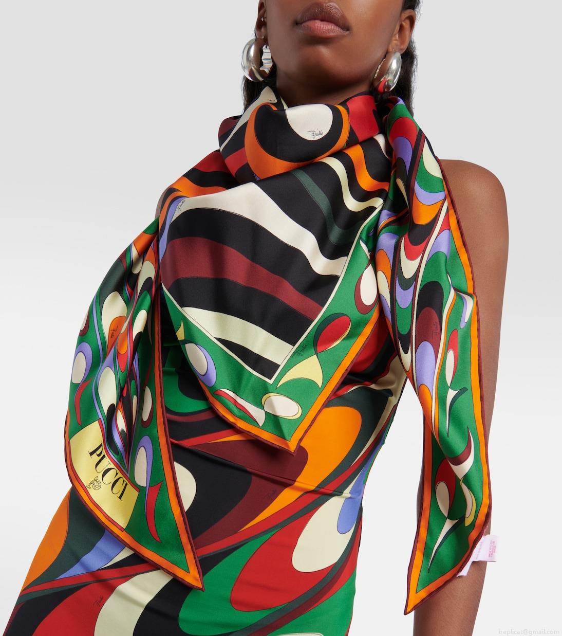 PucciPatchwork silk twill scarf PucciPatchwork silk twill scarf