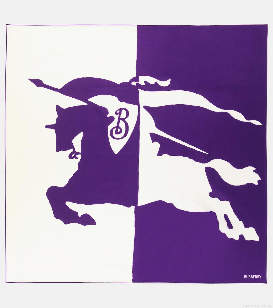 BurberryEKD printed silk scarf BurberryEKD printed silk scarf