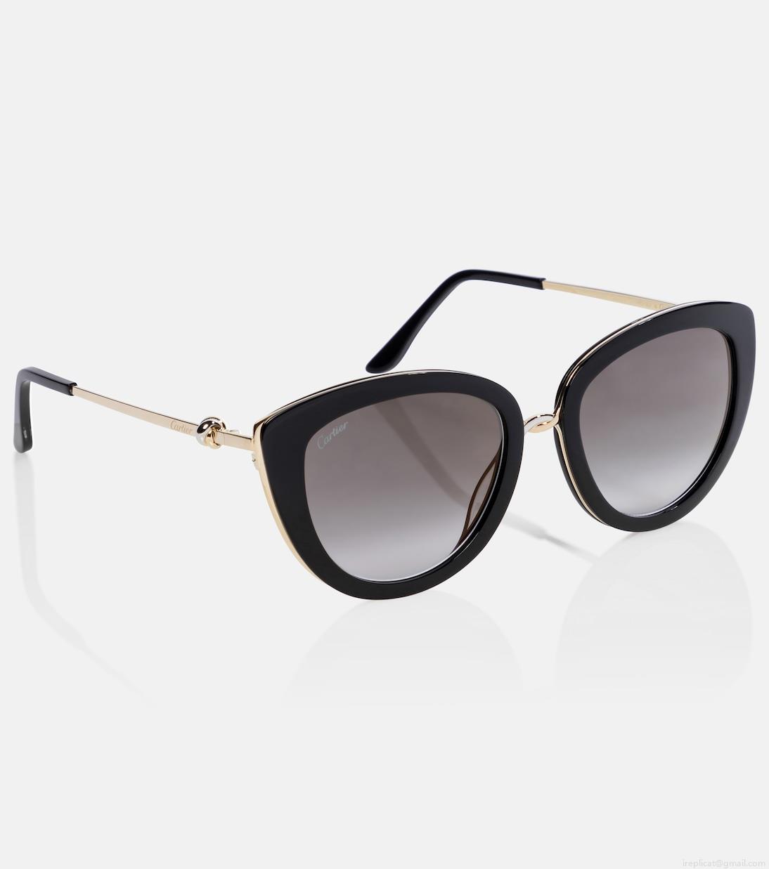 Cartier Eyewear CollectionTrinity cat-eye sunglasses Cartier Eyewear CollectionTrinity cat-eye sunglasses