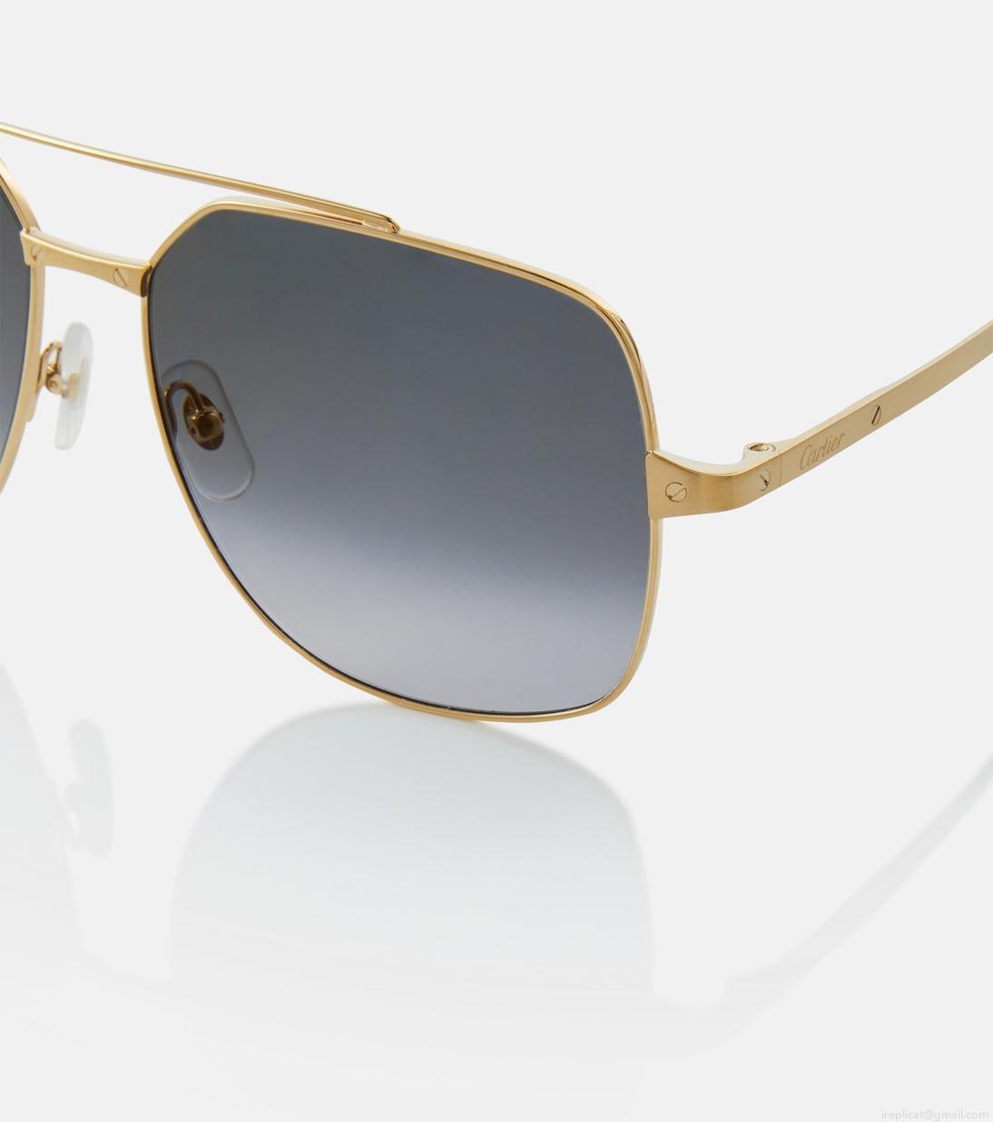 Cartier Eyewear CollectionSantos de Cartier aviator sunglasses Cartier Eyewear CollectionSantos de Cartier aviator sunglasses
