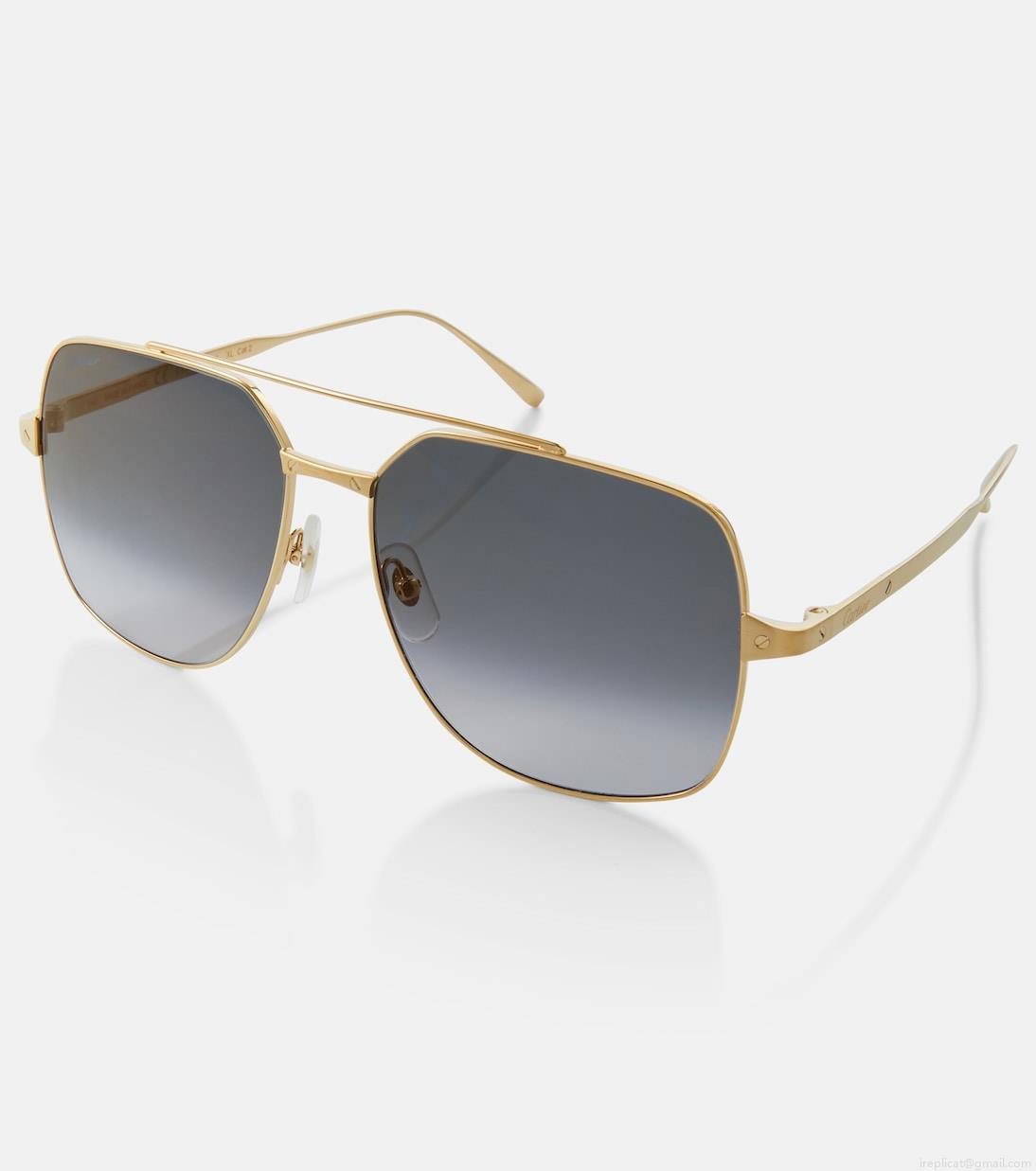Cartier Eyewear CollectionSantos de Cartier aviator sunglasses Cartier Eyewear CollectionSantos de Cartier aviator sunglasses