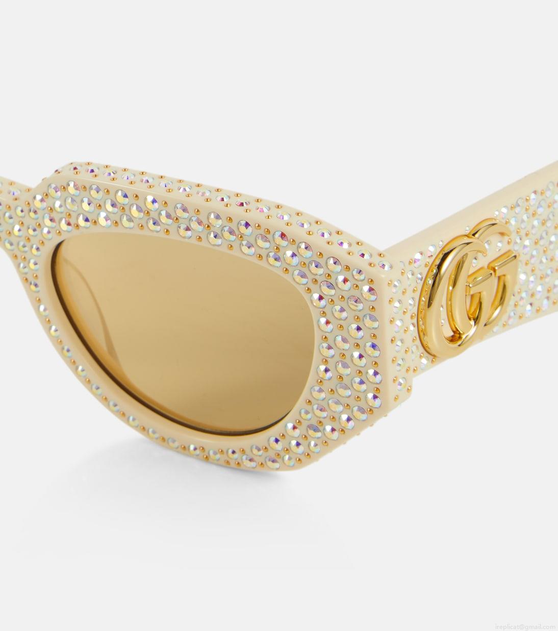 GucciEmbellished oval sunglasses GucciEmbellished oval sunglasses